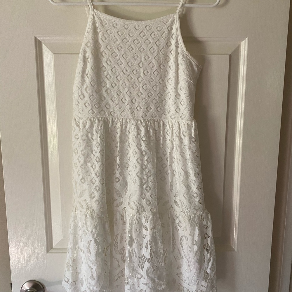 white flowy dress